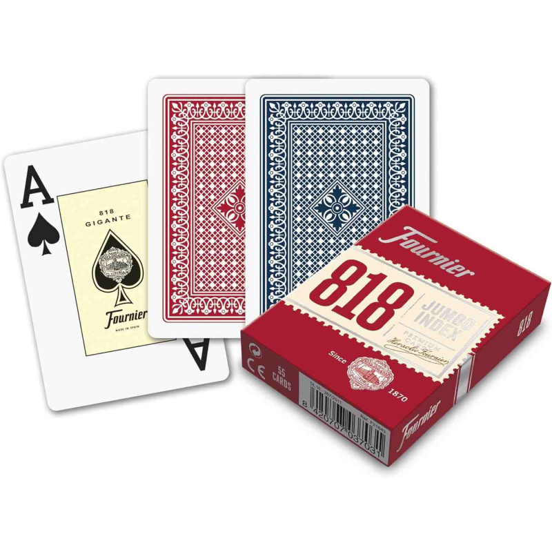 CARTES POKER NÚMEROS GRANS 818-55 Fournier