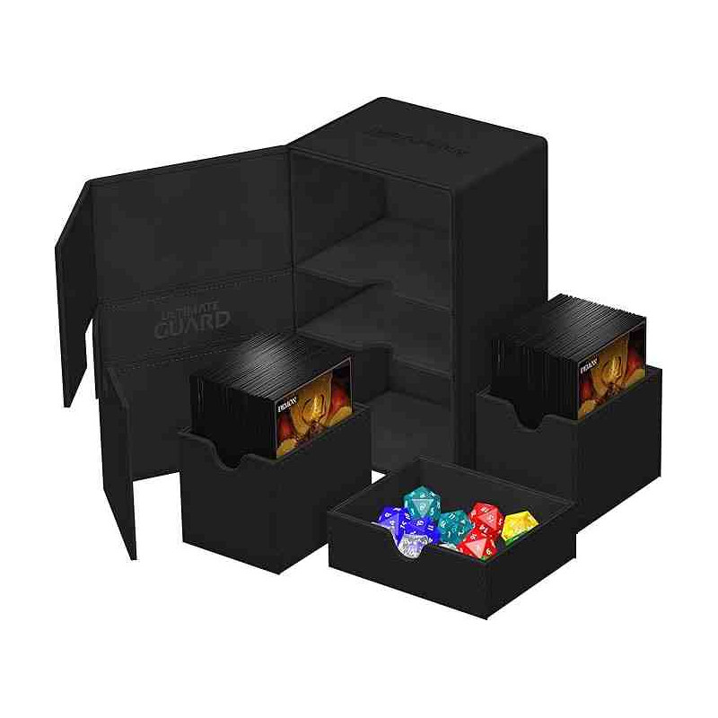 ULTIMATE GUARD TWIN FLIP`N TRAY 160+ XENOSKIN MONOCOLOR NEGRO