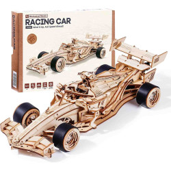 RACING CAR Mechanical models Kit 3D de fusta Diy Robotime Rokr 