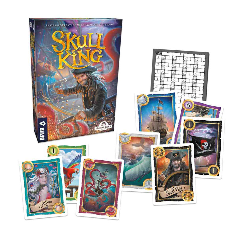SKULL KING Juego de cartas + 8 Años,2-8 Jugadores Devir