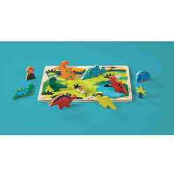 Wood Puzzle Dinosaurs  16pcs.