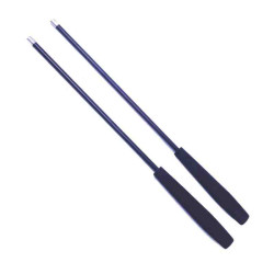 DIABOLO TRANSPARENT AMB RODAMENTS 100 MM.+ Pals de fibra  Malabars AmayaSport