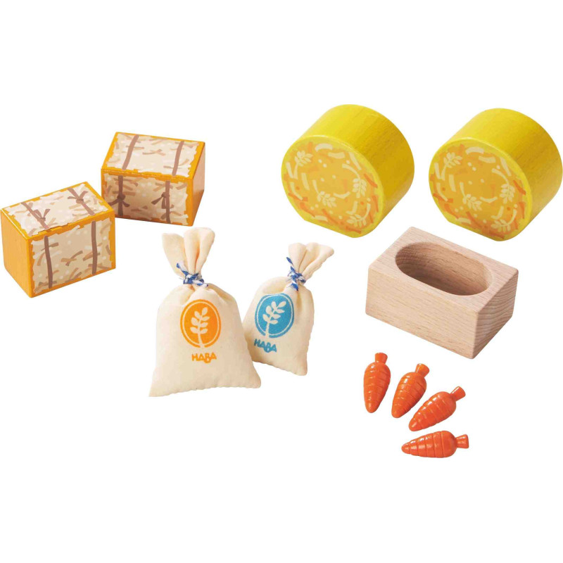 SET COMIDA PARA CABALLOS Cases de muñecas Little Friends Haba 302095