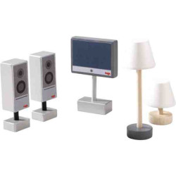 TELEVISOR Y LAMPADES Casa de nines Little Friends Haba 300502