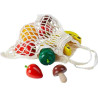 BOSSA XARXA AMB  FRUITES I VERDURES DE FUSTA  Accesoris cuinaHaba 306455