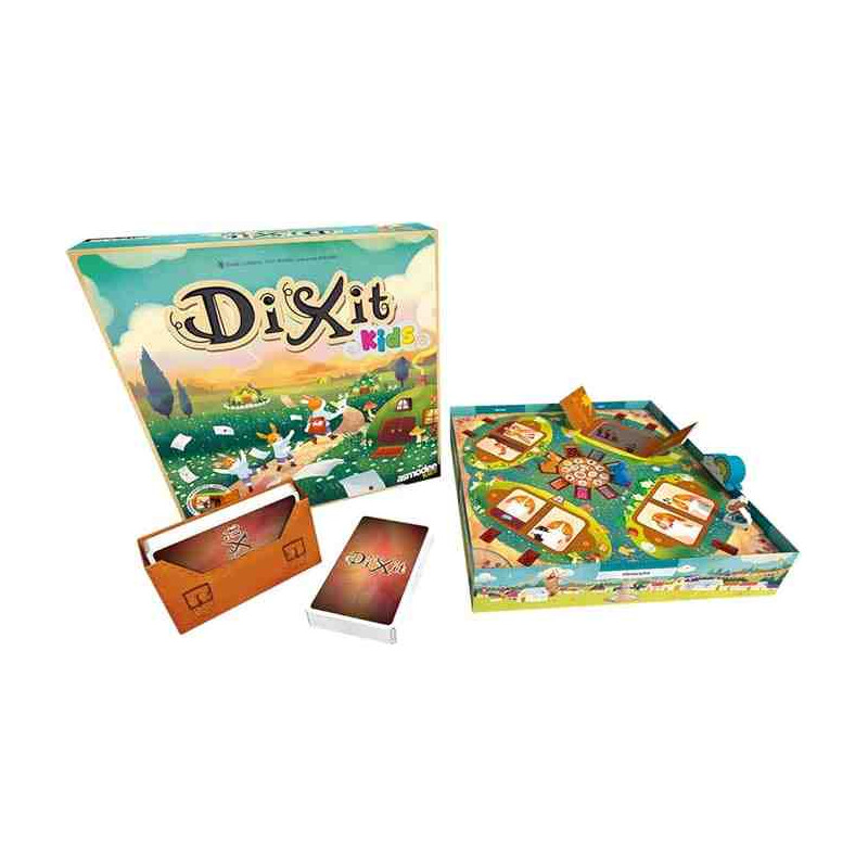 DIXIT KIDS (Explicar historias)  Juego Cooperativo+ 6 Años, 3-6 Jugadores) Asmodee