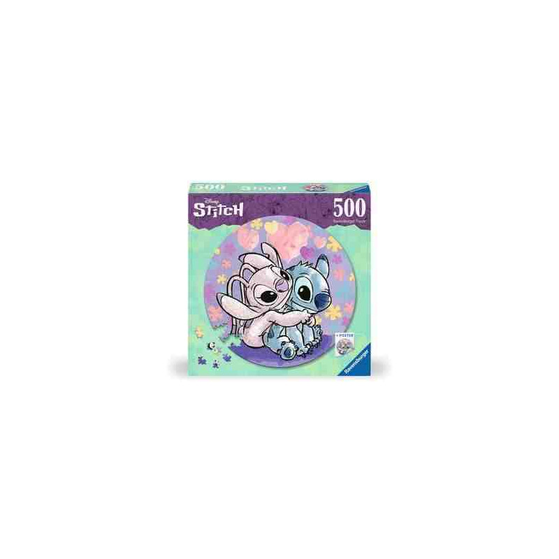 STITCH 500 pcs. Puzzle redondo Ravensburger 