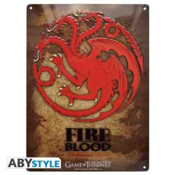 PLACA METALICA LANNISTER 28x38 Joc de Trons  (Game of Thrones)