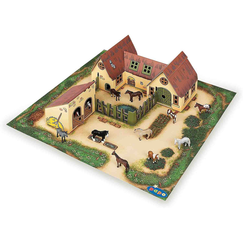 MINI GRANJA ESTABLO CARTON Papo 33100