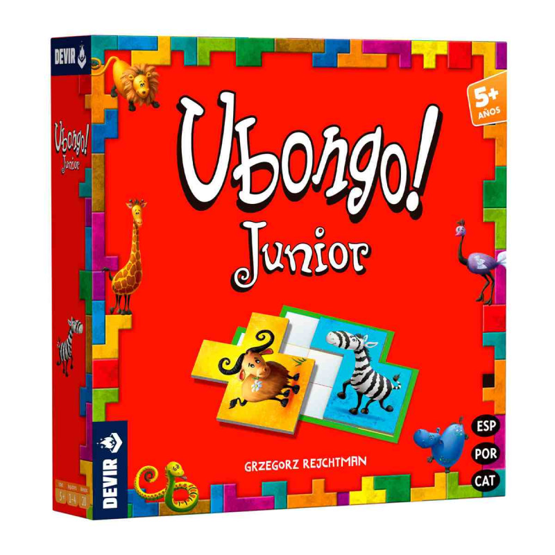 UBONGO JUNIOR TRILINGÜE Juego de mesa + 5 Años, 1-4 Jugadores Devir