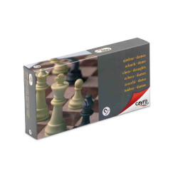 AJEDREZ/DAMAS 24X24 PLASTICO MAGNETICO Plegable (+7 Años.2 Jug.) Cayro-453