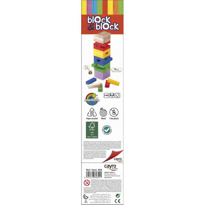 BLOCK & BLOCK COLORES  - JENGA Cayro 859