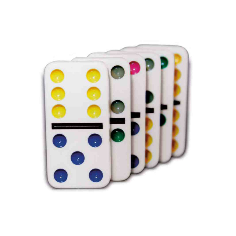 DOMINO UREA DOBLE 6 COLOR EN CAJA METALICA Joc de taula (+6 Años.2-4 Jug.) Cayro 246