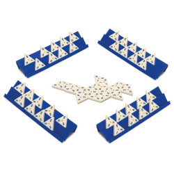 DOMINO TRIANGULAR  Juego de mesa METAL BOX (+ 8 Años, 2-4 Jug.)  Cayro 754