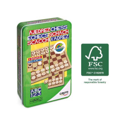 AJEDREZ METAL BOX Juego de mesa  + 7 Años, 2 Jugadores Cayro 119