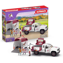 VETERINARIA MOVIL CON  REMOLQUE Schleich Caballos Horse 