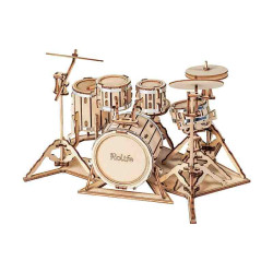 DRUM (Bateria) Modelo 3DKit fusta Robotime Rolife