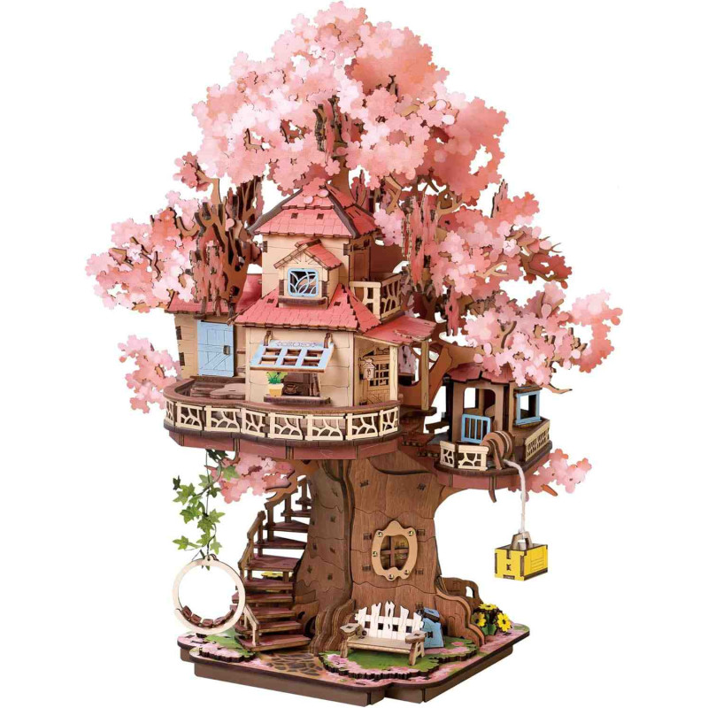 SAKURA TREE HOUSE Model 3D Kit Fusta Robotime Rolife  DIY Rokr