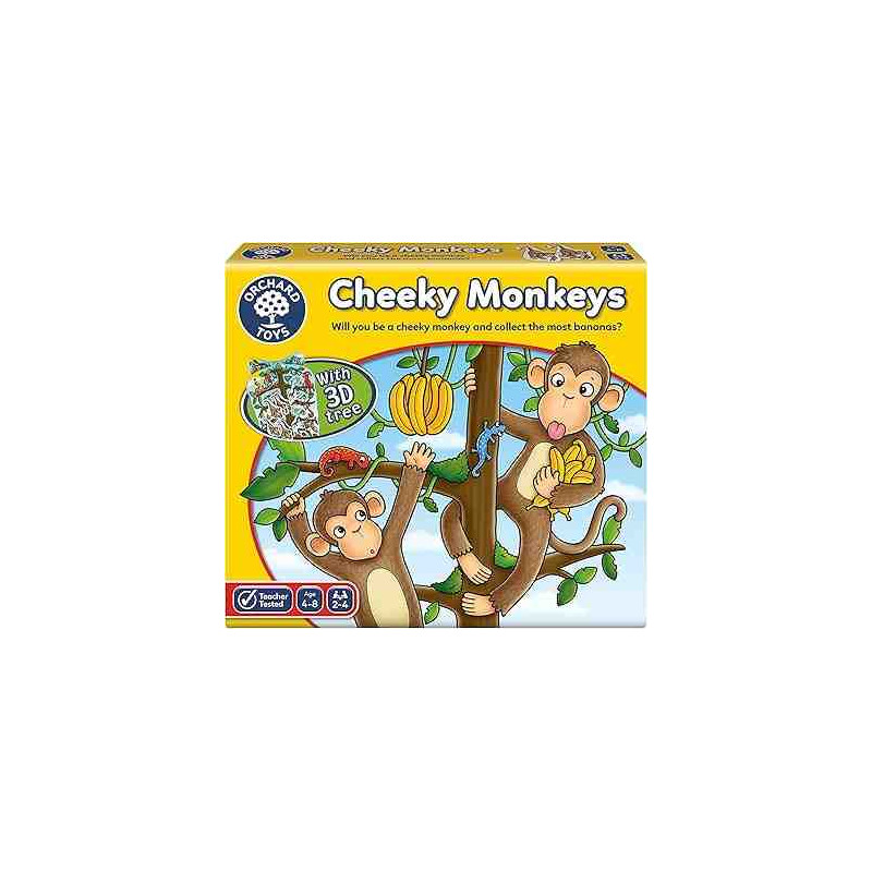 CHEEKY MONKEYS Juego de mesa + 4 Años,2-4 Jugadores OrchardToys