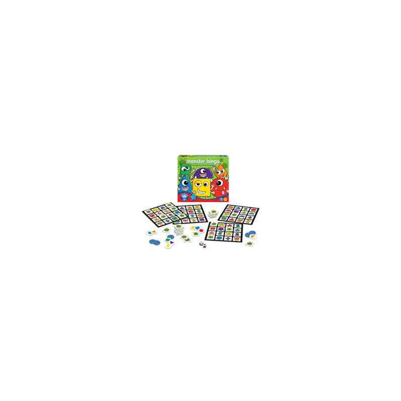 MONSTER BINGO Juego de mesa + 3 Años,2-4 Jugadores OrchardToys