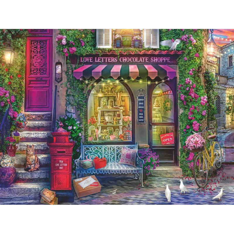 LOVE LETTERS CHOCOLATE SHOPPE 1500 pcs. Puzle Ravensburger 00737