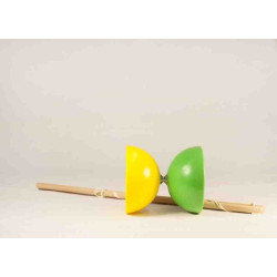 DIABOLO GROC/VERD EIX METALIC 116mm.Xarxa