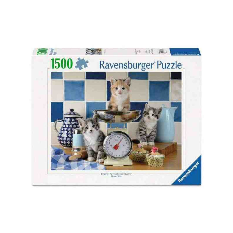 KITTENS IN THE KITCHEN Puzzle 1500 pc, Ravensburger 01708