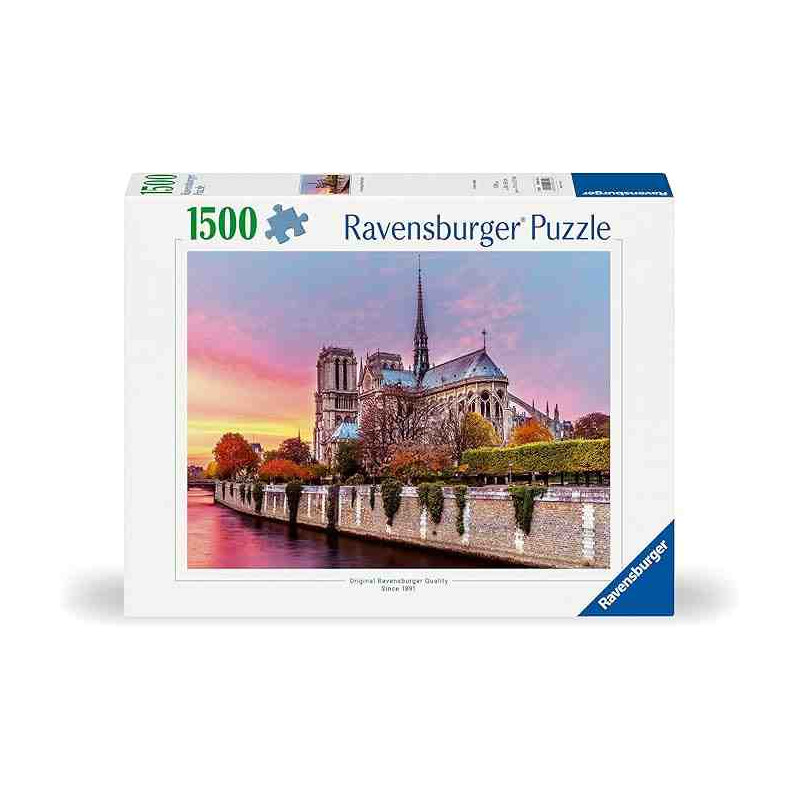 NOTRE DAME AL ATARDECER Puzle 1500 pcs. Ravensburger 00712