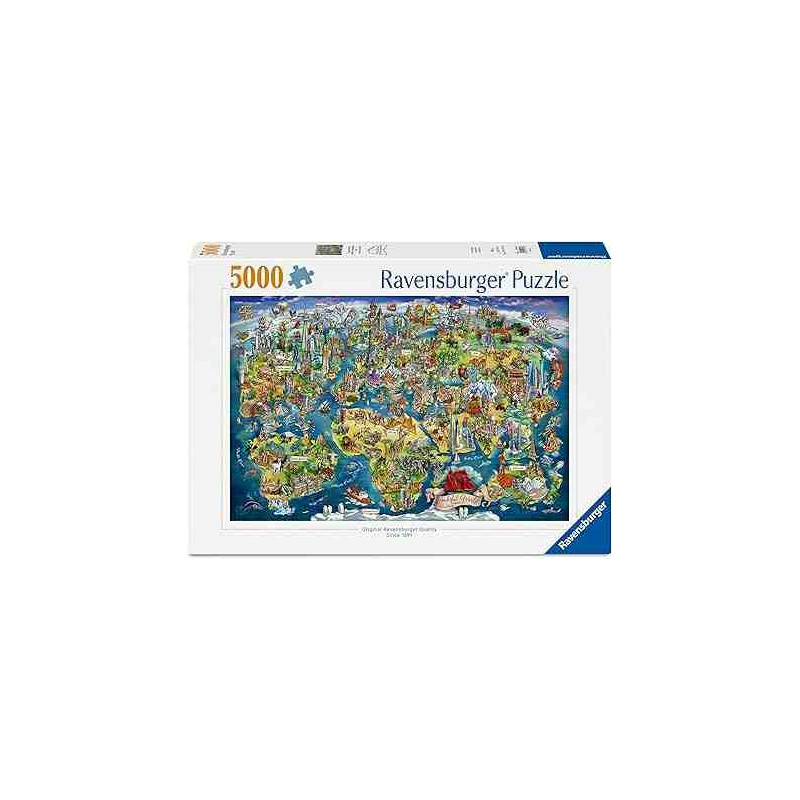 ILLUSTRATED WORLD MAP Puzle 5000 pcs. Ravensburger 01738