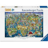 ILLUSTRATED WORLD MAP Puzzle 5000 pcs. Ravensburger 01738