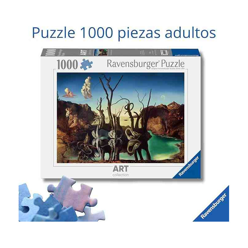 DALI:SWANS REFLECTING ELEPHANTS Puzle 1000 pcs. Ravensburger 01963