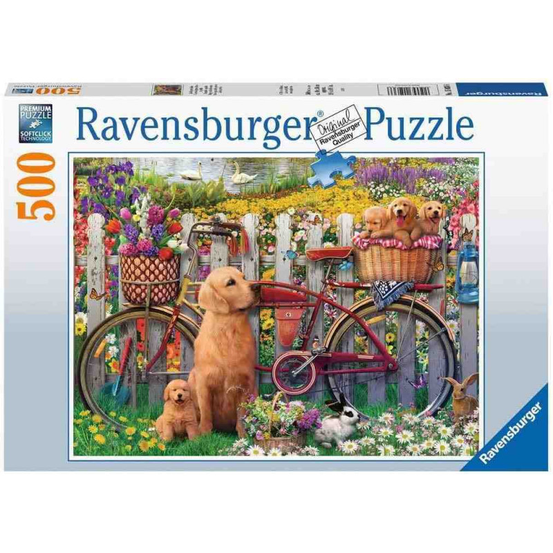 CUTE DOGS IN THE GARDEN Puzzle 500 pcs. Ravensburger 00209