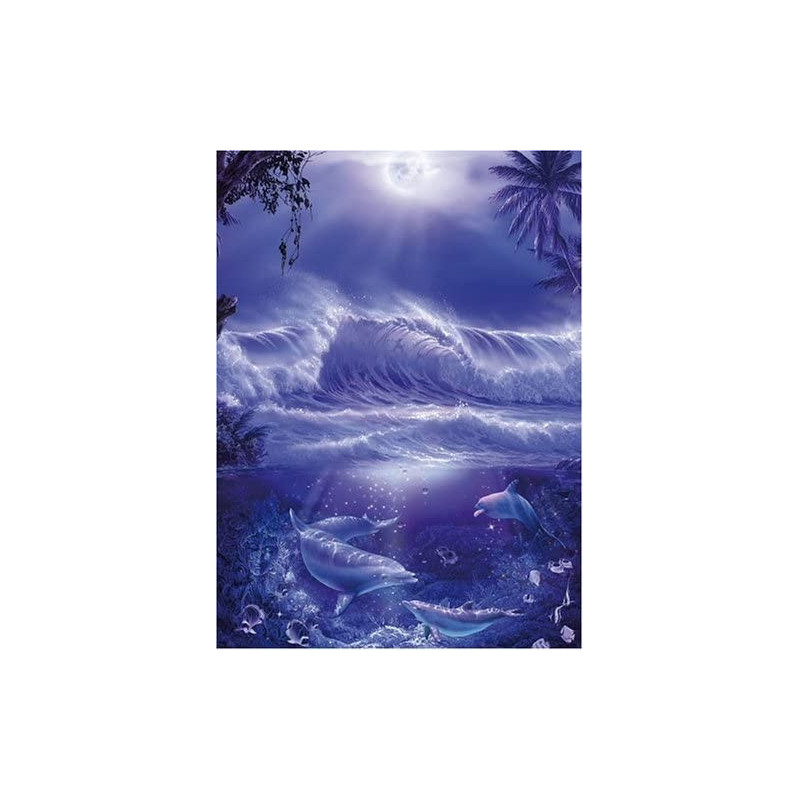 DOFINS AMB LLUNA PLENA 1000 PCS. Puzzle Ravensburger 15279