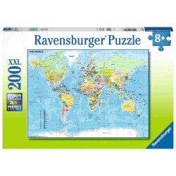 MAPA DEL MUNDO Puzle 200 pcs. XXLRavensburger 12890