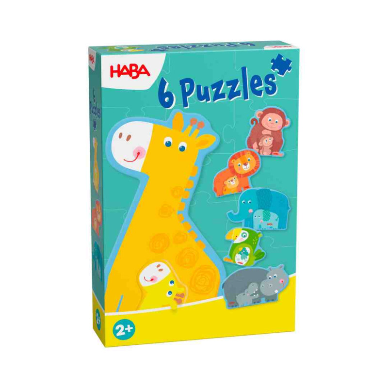 6 PRIMERS PUZZLES- FAMILIA D`ANIMALS 2 pcs. Haba 2012185003