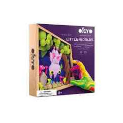 KIT MANUALIDADES LITTLE WORLDS(Bat) Wood & Craft DIY 3D OKTO Sensory Art Air Clay