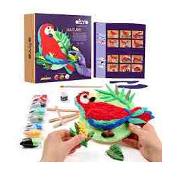 KIT MANUALIDADES NATURE MACAW CREATIU 3D ROUND OKTO Sensory Art Air Clay