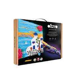 SET PÌNTURA CREATIVA DIY 3D PAINTING SANTORINI 40 cm. OKTO Sensory Art Air Clay