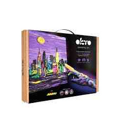 SET PÌNTURA CREATIVA DIY 3D PAINTING NEWYORK SKILINE 40 cm. OKTO Sensory Art Air Clay