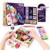 KIT MANUALITATS  Floral Inspiration Wood & Craft Diy 3D OKTO Sensory Art Air Clay