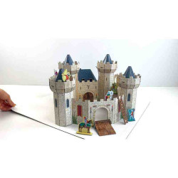 CONSTRUEIX UN CASTELL MEDIEVAL Puzzle 3D 89 pcs. +Llibre Català  Sassi