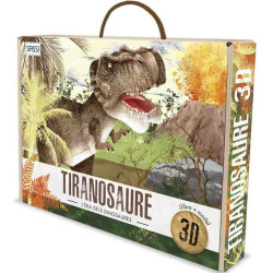 CONSTRUEIX UN TIRANOSAURE L`era dels dinosaures Puzle 3D + Llibre Català Sassi