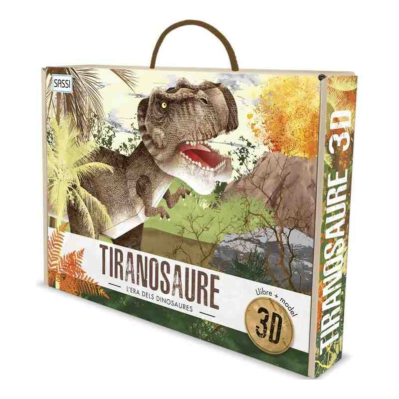 CONSTRUEIX UN TIRANOSAURE L`era dels dinosaures Puzle 3D + Llibre Català Sassi