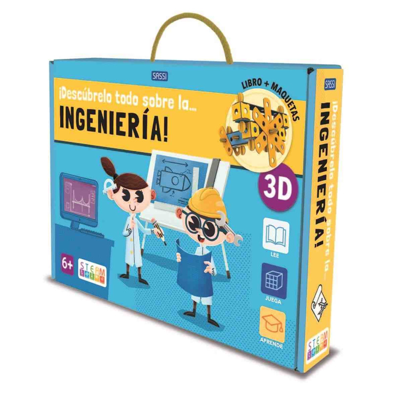 DESCUBRELO TODO SOBRE LA INGENIERIA libro + maquetas STEAM Lee,juega y aprende Sassi