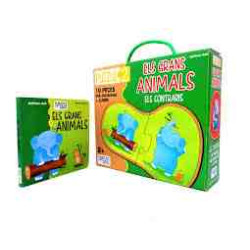 ELS GRANS ANIMALS I ELS CONTRARIS + llivre Puzle 2 pcs. Català Sassi