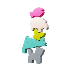 STACKING CHALLEMGE ANIMALES Juego de equilibrio + 6 Años, 1 Jugador Haba