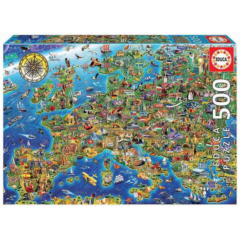  MAPA D'EUROPA 500 PCS.Educa