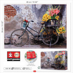 BICICLETA CON  FLORES 500 PCS.