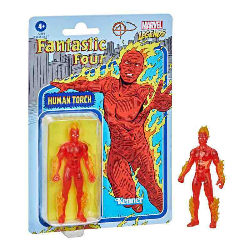 ANTORCHA HUMANA FIGURA 9.5 CM MARVEL LEGENDS RETRO