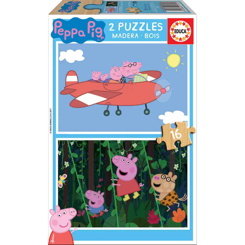 PEPPA PIG 2X16pcs.(Fusta) Educa